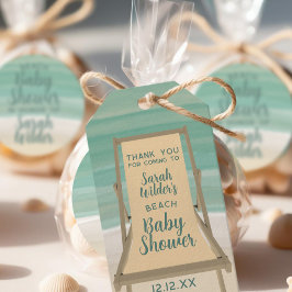 Etiquetas Para Regalos Watercolor Beach Baby Shower Gracias Por Favorecer