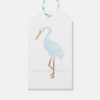Etiquetas Para Regalos Watercolor Blue Crane
