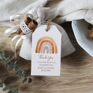 Etiquetas Para Regalos Watercolor Boho Rainbow Baby Shower