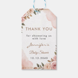 Etiquetas Para Regalos Watercolor Bonito Garden Flores Baby Shower Gift