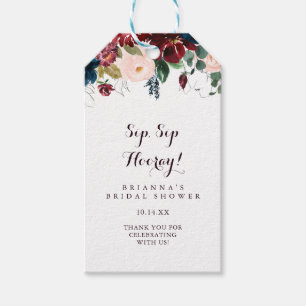 Etiquetas Para Regalos Watercolor Caída Sip Sip Hooray Bridal Shower