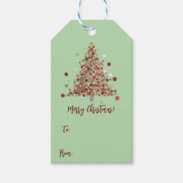 Etiquetas Para Regalos Watercolor Christmas Polka Dot Tree To & From