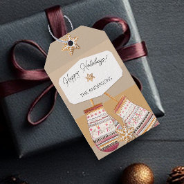 Etiquetas Para Regalos Watercolor Gingerbread Caramel Tones