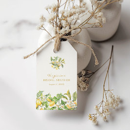 Etiquetas Para Regalos Watercolor Lemon Bridal Shower