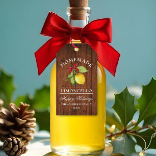 Etiquetas Para Regalos Watercolor Limoncello Impresión de madera Limoncel