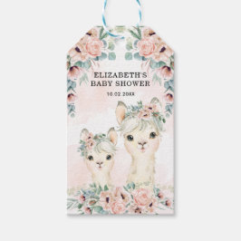 Etiquetas Para Regalos Watercolor Llama Rubor Flower Girl Baby Shower