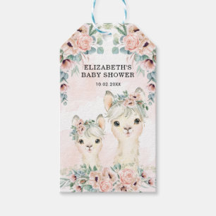 Etiquetas Para Regalos Watercolor Llama Rubor Flower Girl Baby Shower