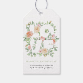 Etiquetas Para Regalos Watercolor LOVE Roses and Greeney Valentine's Day