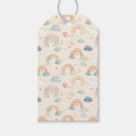 Etiquetas Para Regalos Watercolor Pastel Rainbow Baby Gift Tags | Clouds