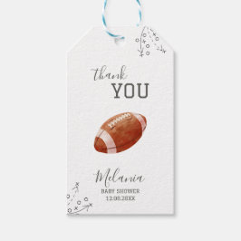Etiquetas Para Regalos Watercolor sports american football baby show