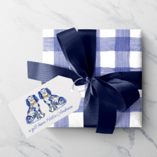Etiquetas Para Regalos Watercolor Staffordshire Dogs