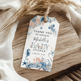 Etiquetas Para Regalos Watercolor Under-the-Sea Baby Shower Gracias