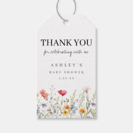 Etiquetas Para Regalos Watercolor Wildflower Baby Shower
