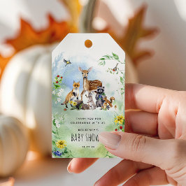 Etiquetas Para Regalos Watercolor Woodland Baby Shower Gracias