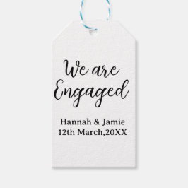 Etiquetas Para Regalos We are Engaged couple name date calligraphystylish