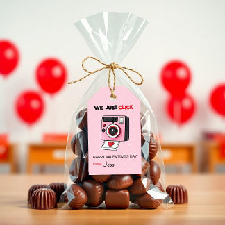 Etiquetas Para Regalos We Just Click Valentine Camera - Kids Classrooom