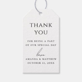 Etiquetas Para Regalos Wedding Thank You | Elegant Minimalist Clean Favor