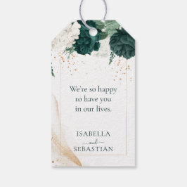Etiquetas Para Regalos Wedding White Lavender Touch Emerald Green