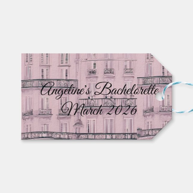 Etiquetas Para Regalos Weekend a Paris (Frente (Horizontal))