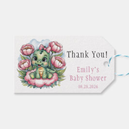 Etiquetas Para Regalos Whimsical Baby Shower Dino Delight Gracias