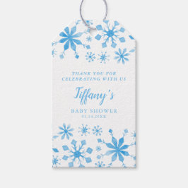 Etiquetas Para Regalos Whimsical Blue Winter Wonderland Baby Shower