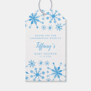 Etiquetas Para Regalos Whimsical Blue Winter Wonderland Baby Shower
