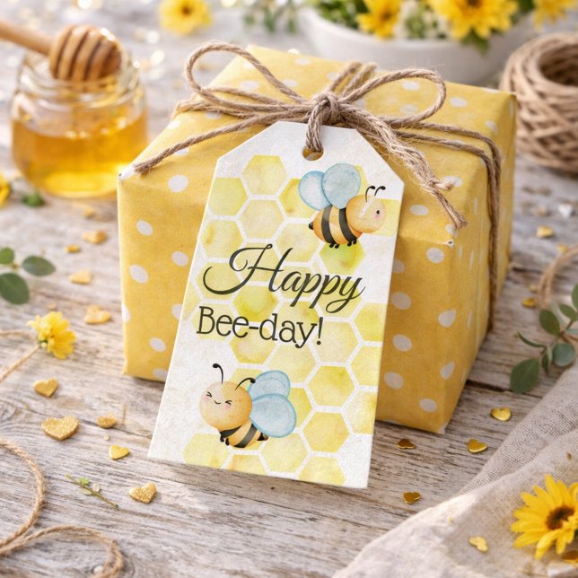 Etiquetas Para Regalos Whimsical Bumblebee Birthday (Subido por el creador)