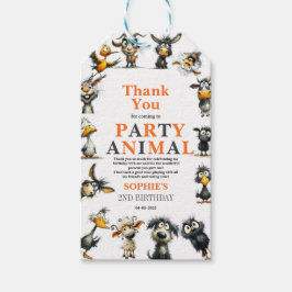 Etiquetas Para Regalos Whimsical Funny Animals 2nd Birthday Party