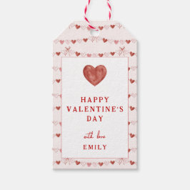 Etiquetas Para Regalos Whimsical Hearts Happy Valentine's Day Tags