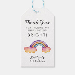 Etiquetas Para Regalos Whimsical Rainbow Birday Party Favor