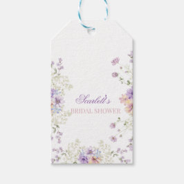 Etiquetas Para Regalos Whimsical Soft Wildflowers Cottage Garden Wedding