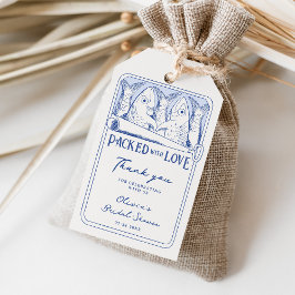 Etiquetas Para Regalos Whimsical Tinned Sardines Brillante Ducha Gracias