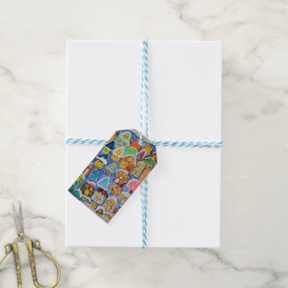 Etiquetas Para Regalos Whimsical Winter Village Folk Art Christmas Gift
