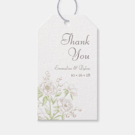 Etiquetas Para Regalos White Rose Classic Wedding