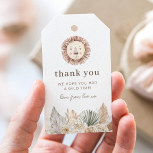 Etiquetas Para Regalos Wild One Neutral Leaves Gracias
