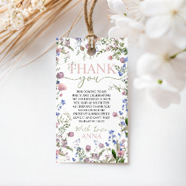 Etiquetas Para Regalos Wild One Wildflower Birthday Favor Tags