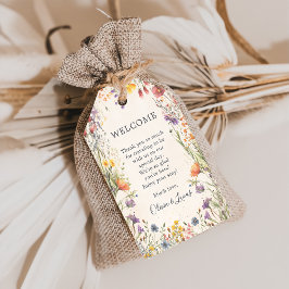 Etiquetas Para Regalos Wildflower Garden Wedding Welcome Gift Tags