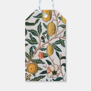 Etiquetas Para Regalos William Morris Fruta Antigua Granado Blanco