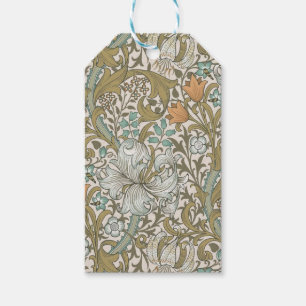 Etiquetas Para Regalos William Morris Golden Lily Blue Gold