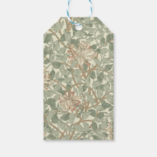 Etiquetas Para Regalos William Morris Honeysuckle Green Floral