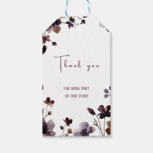 Etiquetas Para Regalos Wine Red Plum Mauve Fall Floral Wedding