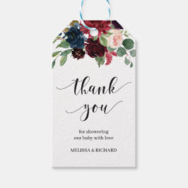 Etiquetas Para Regalos Winter burgundy boho rosa rosa chispa ducha bebé