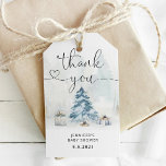 Etiquetas Para Regalos Winter Christmas baby ducha gracias<br><div class="desc">Marea de Navidad en invierno,  ducha bebé,  gracias a Gift Tags. "Bebé,  hace frío afuera" decoración de la ducha de bebé. Elementos coincidentes disponibles.</div>