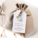 Etiquetas Para Regalos Winter Christmas Ornament Bridal Shower<br><div class="desc">Celebra la futura novia con estas etiquetas de regalo con una acuarela de ilustracion de un adorno navideño con anillos de boda,  ramas de pino y bayas de Navidad. Con caligrafía elegante de escritura a mano.</div>
