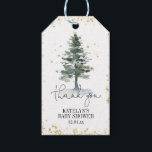 Etiquetas Para Regalos Winter Christmas Tree Favor Tag Gold<br><div class="desc">Hermoso árbol con falsos acentos brillantes de oro.</div>