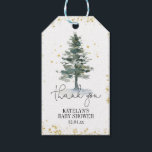Etiquetas Para Regalos Winter Christmas Tree Favor Tag Gold<br><div class="desc">Hermoso árbol con falsos acentos brillantes de oro.</div>