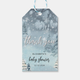Etiquetas Para Regalos Winter Forest Baby Shower