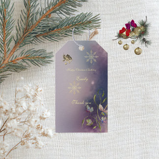 Etiquetas Para Regalos Winter Glow Birthday gift tags