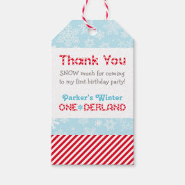 Etiquetas Para Regalos Winter ONEderland Fiesta First Birthday Gracias