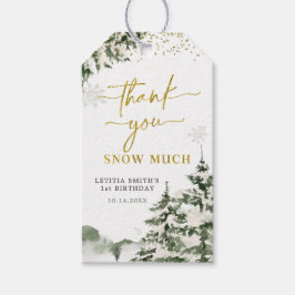 Etiquetas Para Regalos Winter Onederland Forest First Birthday Gracias